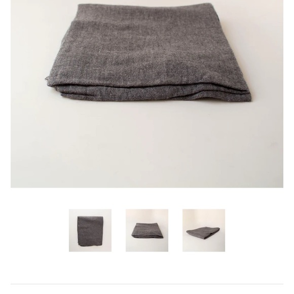 COPY - Grey patterned cashmere blanket scarf/wrap - Picture 8 of 9